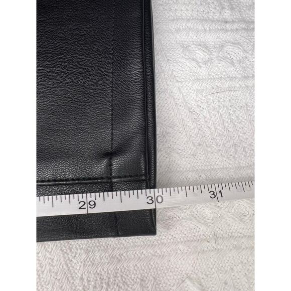 INC Women’s Faux-Leather Straight-Leg Pants Black Mob wife Matrix Vamp Size 8 - Picture 9 of 10
